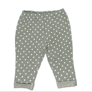 4/$12 💥♻ Kidgets Infant Grey White Poke-A-Dots Leggings Pants | Size 18m | 121